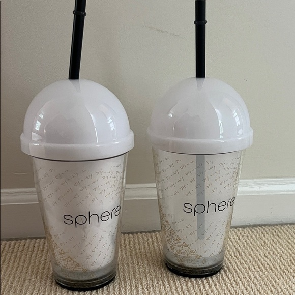 White and Black Tumbler with Straw - Picture 6 of 6